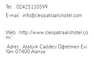 Kleopatra Ali Hotel iletiim bilgileri